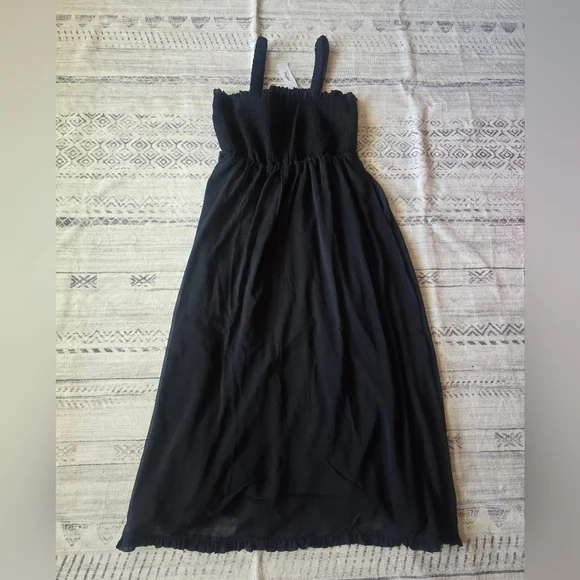 Elegant Black Maxi Dress The Drop Women's Jaya Smocked-Bodice Chiffon XLThe Drop - Picture 9 of 12